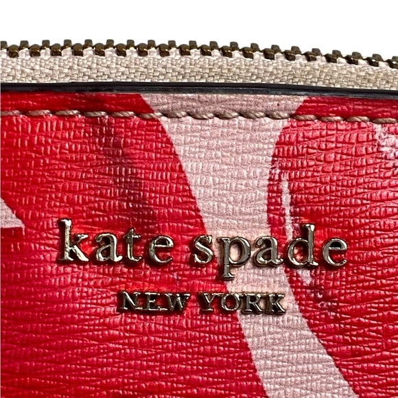 Kate Spade Like New Ever Fallen Spencer Dome Heart Crossbody Chain Pink Red - Picture 10 of 15